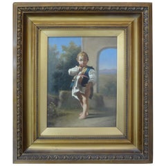 19th Century Italian Framed Oil on Canvas