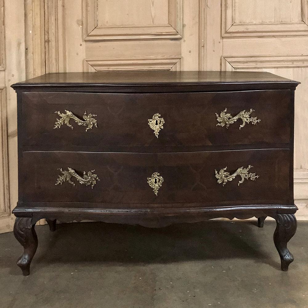 Late 19th Century 19th Century Italian Fruitwood Inlaid Commode For Sale