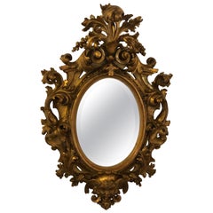 Antique 19th Century Italian Giltwood Mirror