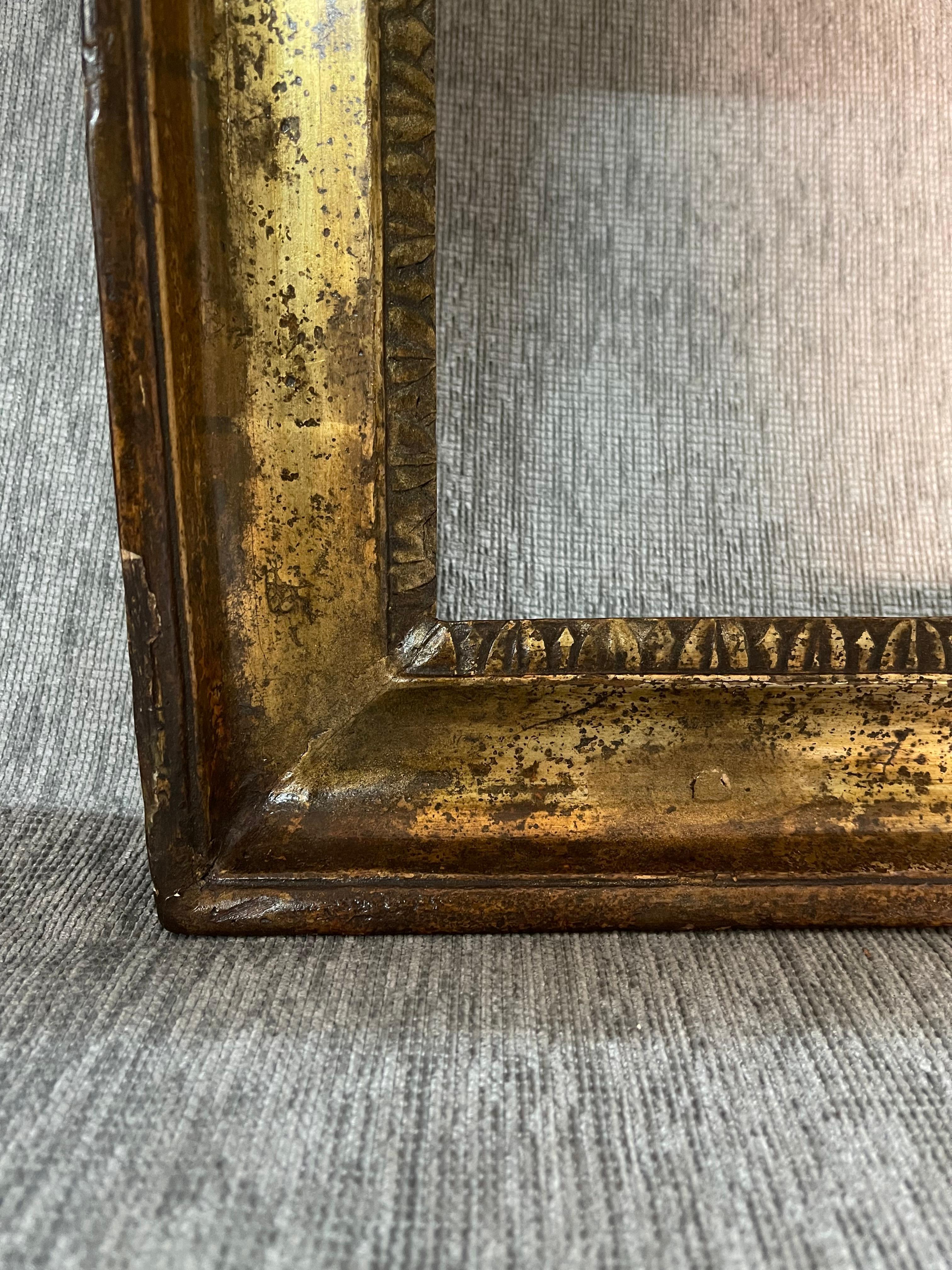 19ème siècle  Cadre italien en bois doré Bon état - En vente à Roma, IT