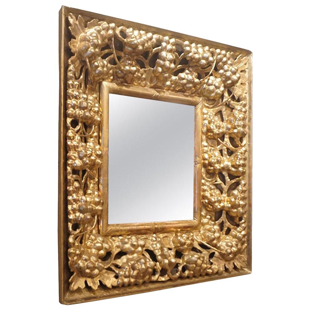 19th Century Italian Gilded Wood Wall Mirror