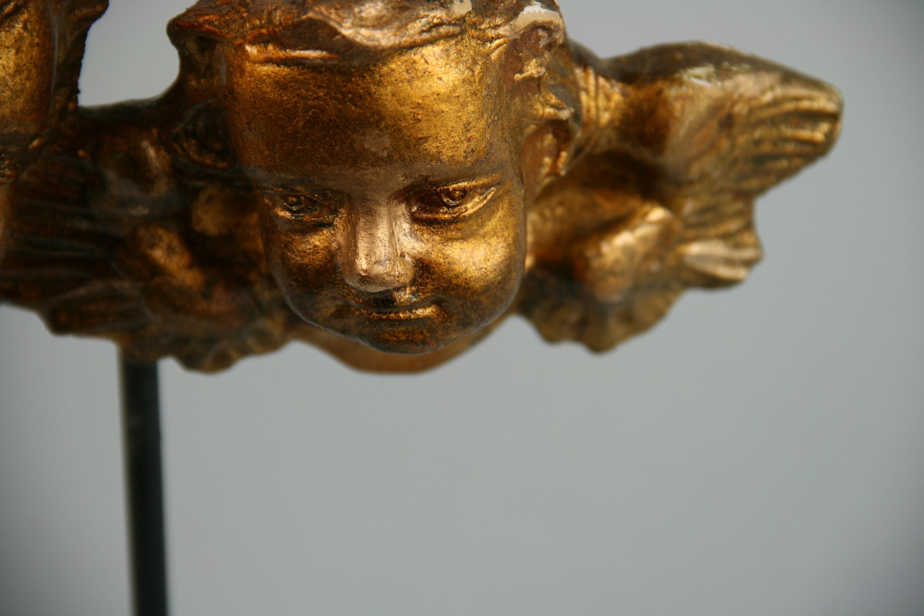 19th Century Italian Gilt Carved Putti on Stand 5