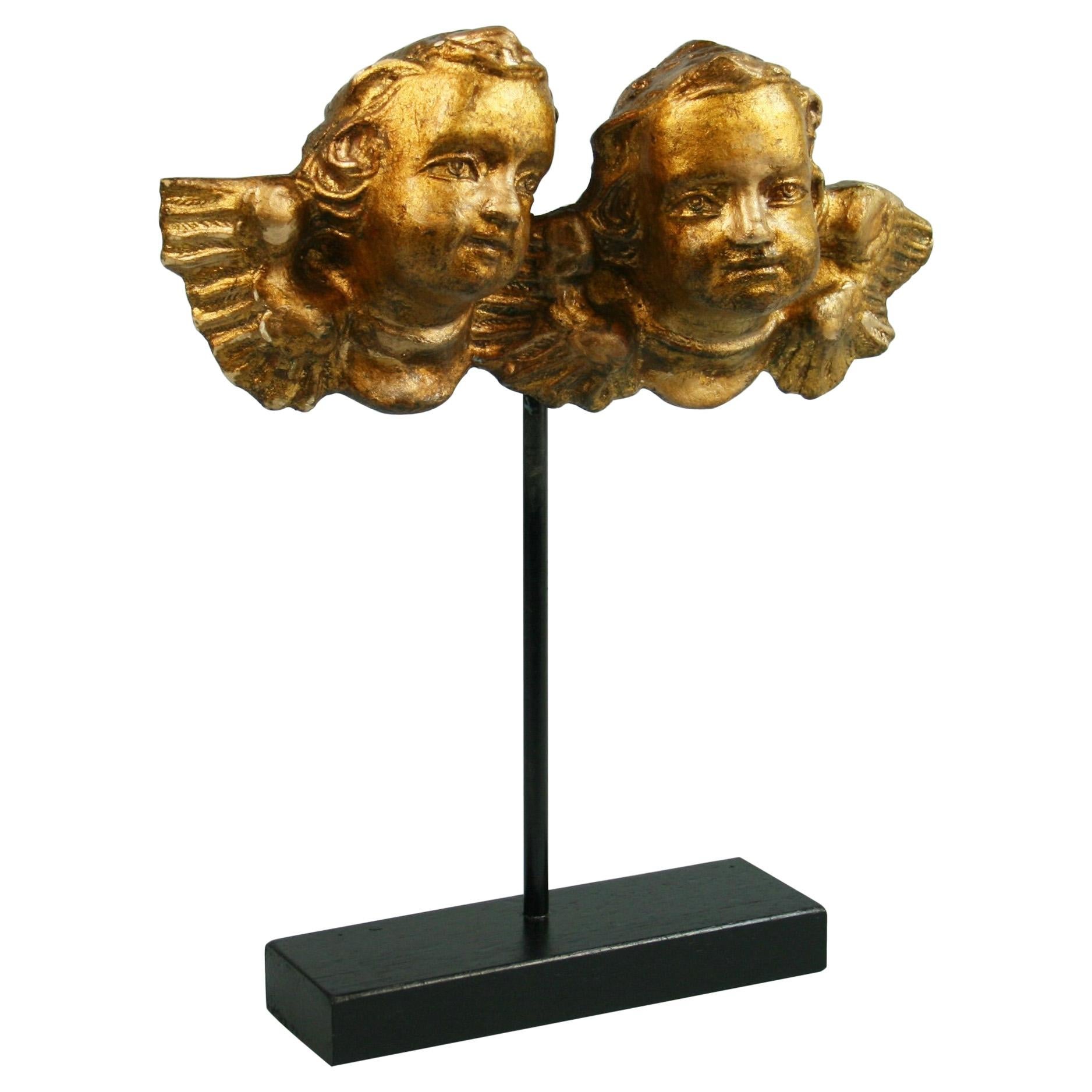 19th Century Italian Gilt Carved Putti on Stand