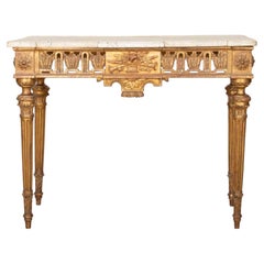 19th Century Italian Gilt Console Table