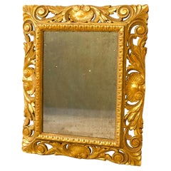 19th Century Italian Gilt Mirror with Distressed Plate 19th Century Italian Gilt Mirror with Distressed Plate