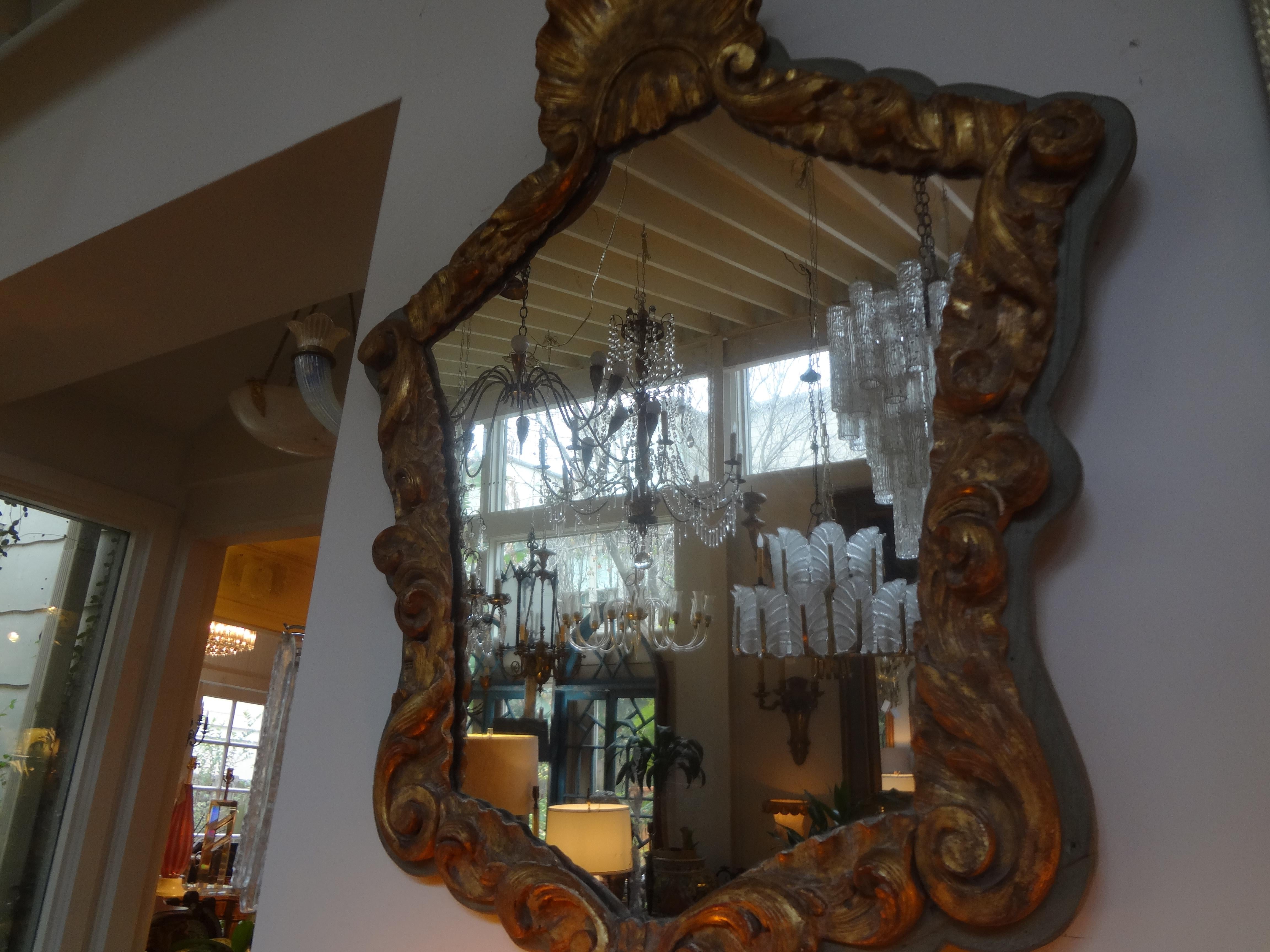 19th Century Italian Giltwood Mirror 2