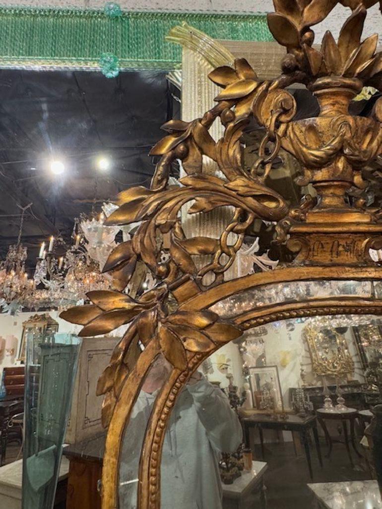 19. Jahrhundert Italienisch Giltwood Arch Top Spiegel (Vergoldetes Holz) im Angebot