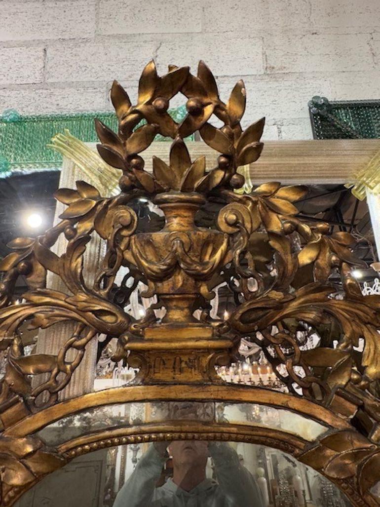 19. Jahrhundert Italienisch Giltwood Arch Top Spiegel im Angebot 1