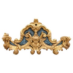 19th Century Italian Giltwood Baldacchino Bed Crown