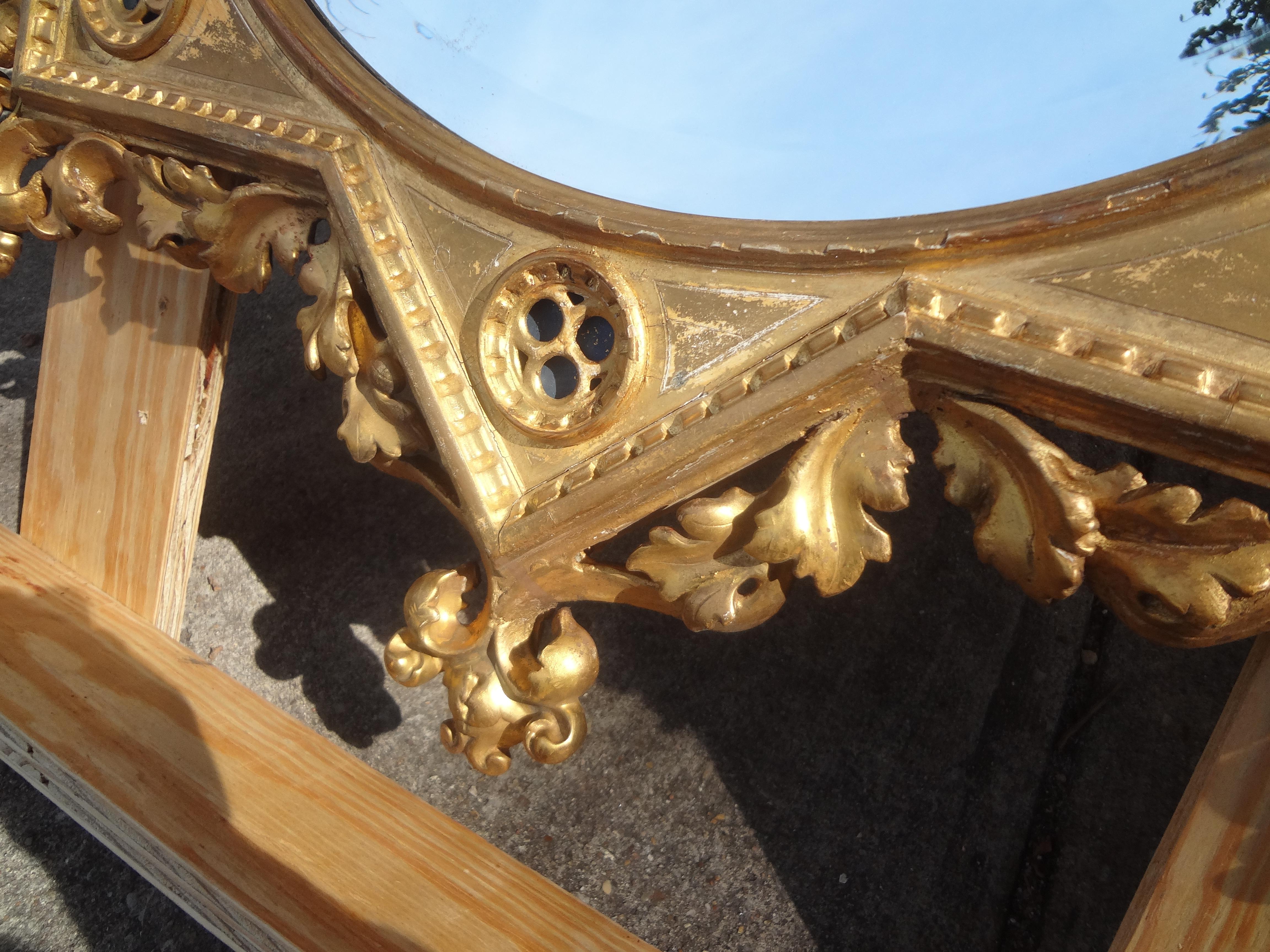 19th Century Italian Giltwood Beveled Mirror For Sale 2