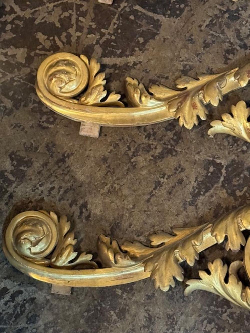 Italienische Giltwood-Schnitzereien des 19. (Geschnitzt) im Angebot