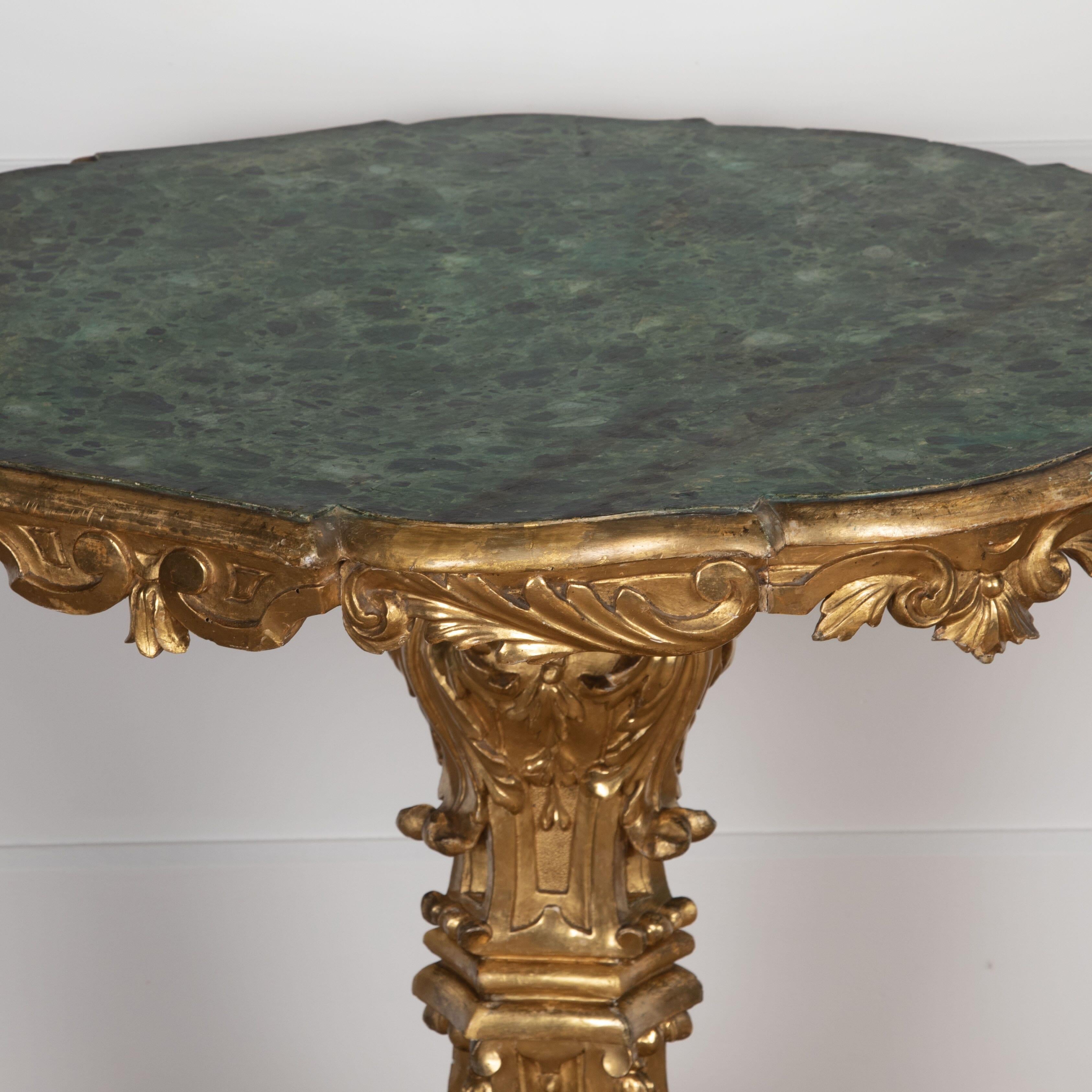19th Century Italian Giltwood Centre Table For Sale 3