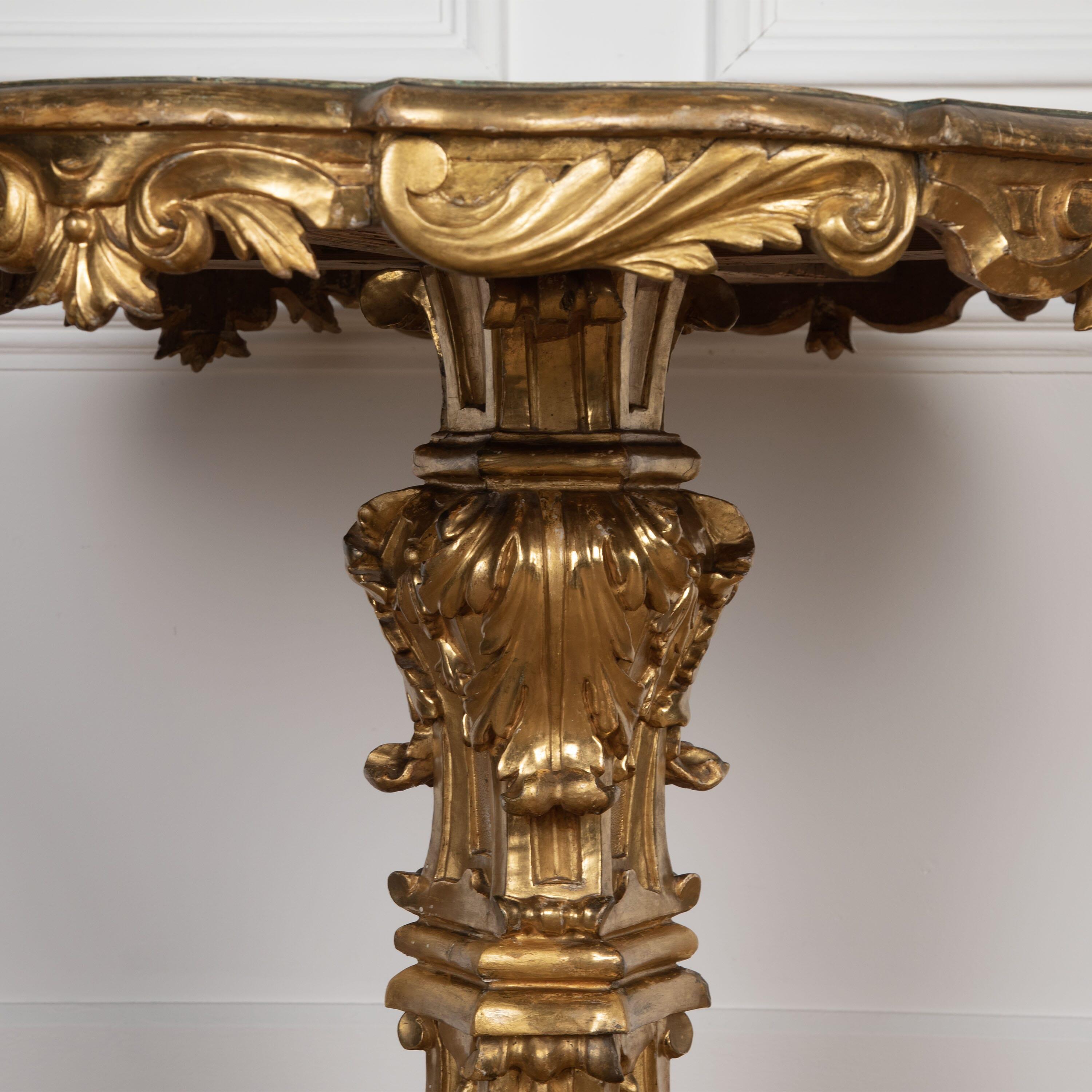 19th Century Italian Giltwood Centre Table For Sale 4