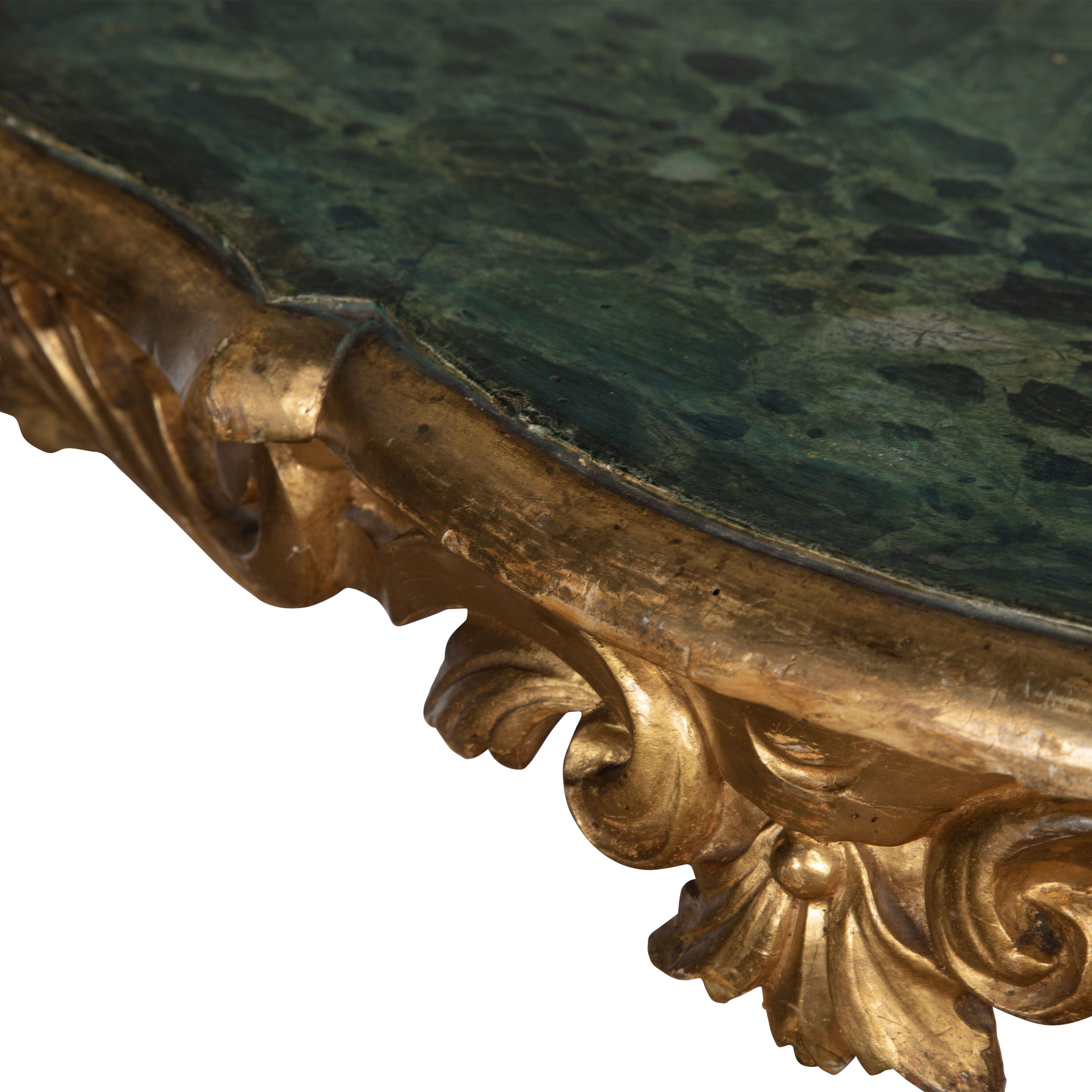 Carved 19th Century Italian Giltwood Centre Table For Sale