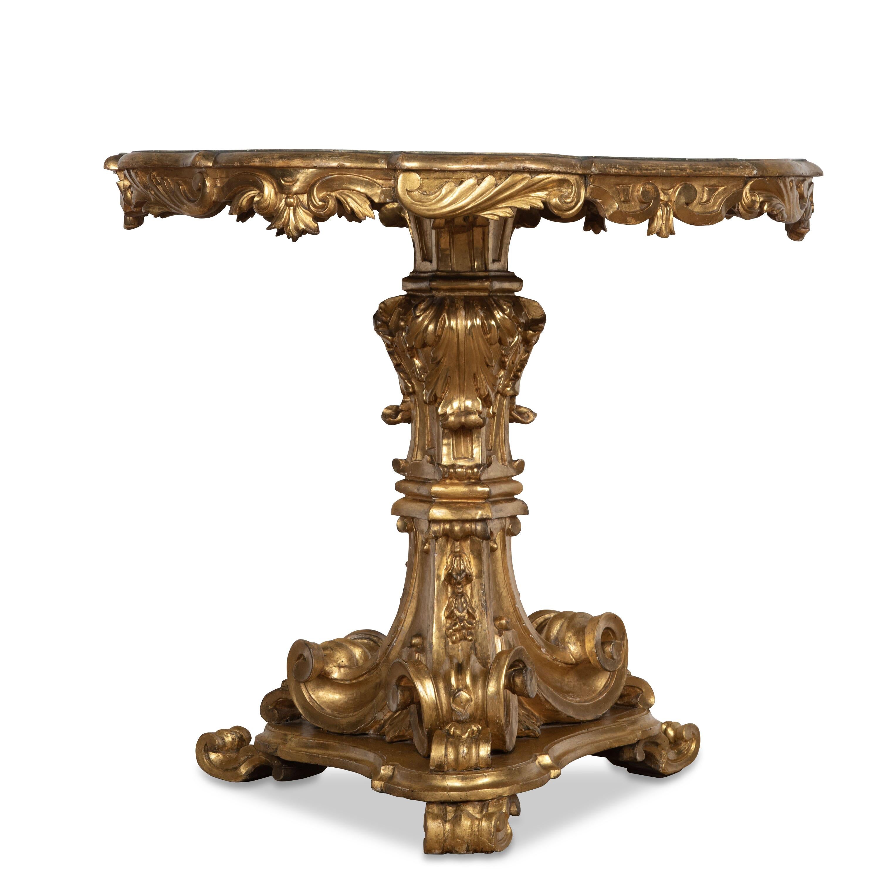 19th Century Italian Giltwood Centre Table In Good Condition For Sale In Shipston-On-Stour, GB