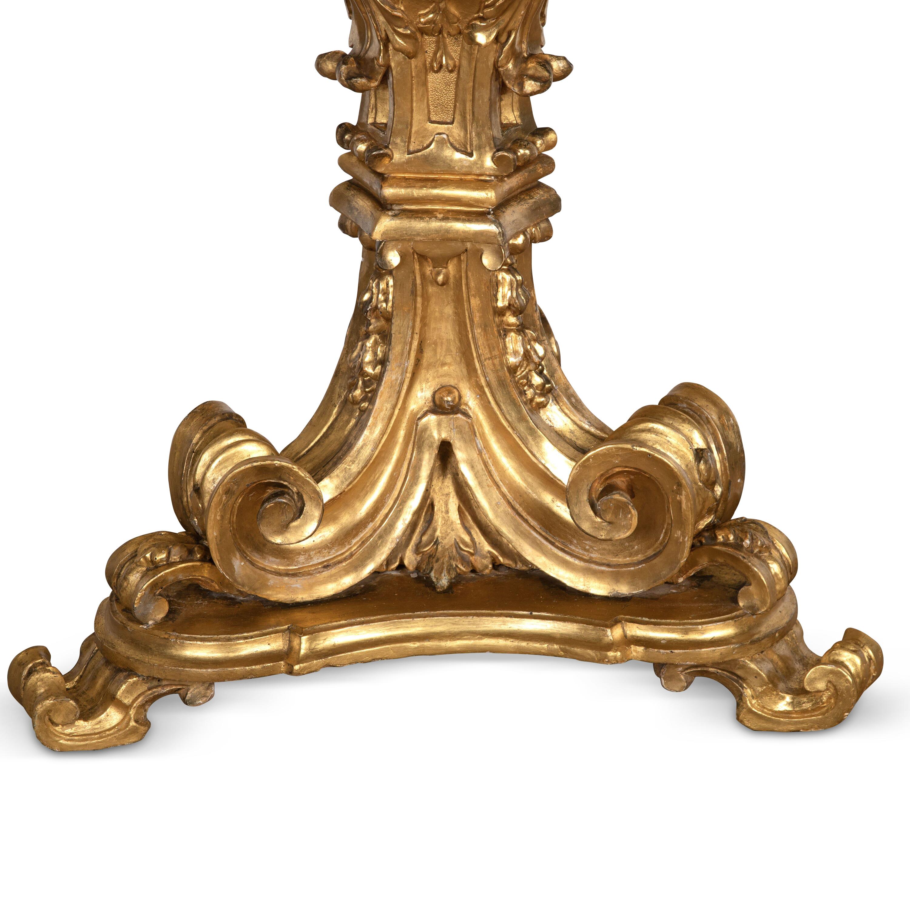 Gesso 19th Century Italian Giltwood Centre Table For Sale