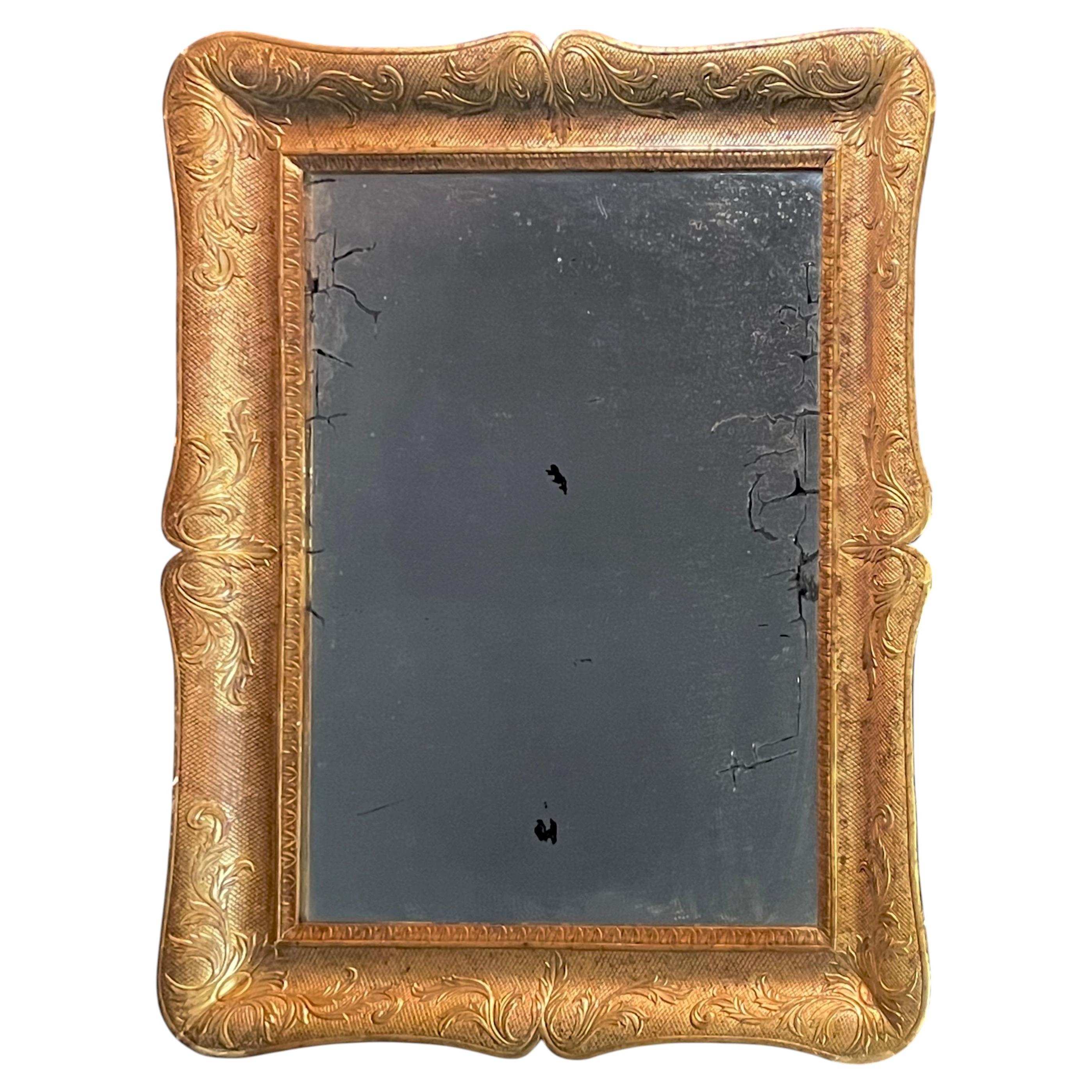 19th Century Italian Giltwood Empire Mirror-Frame For Sale