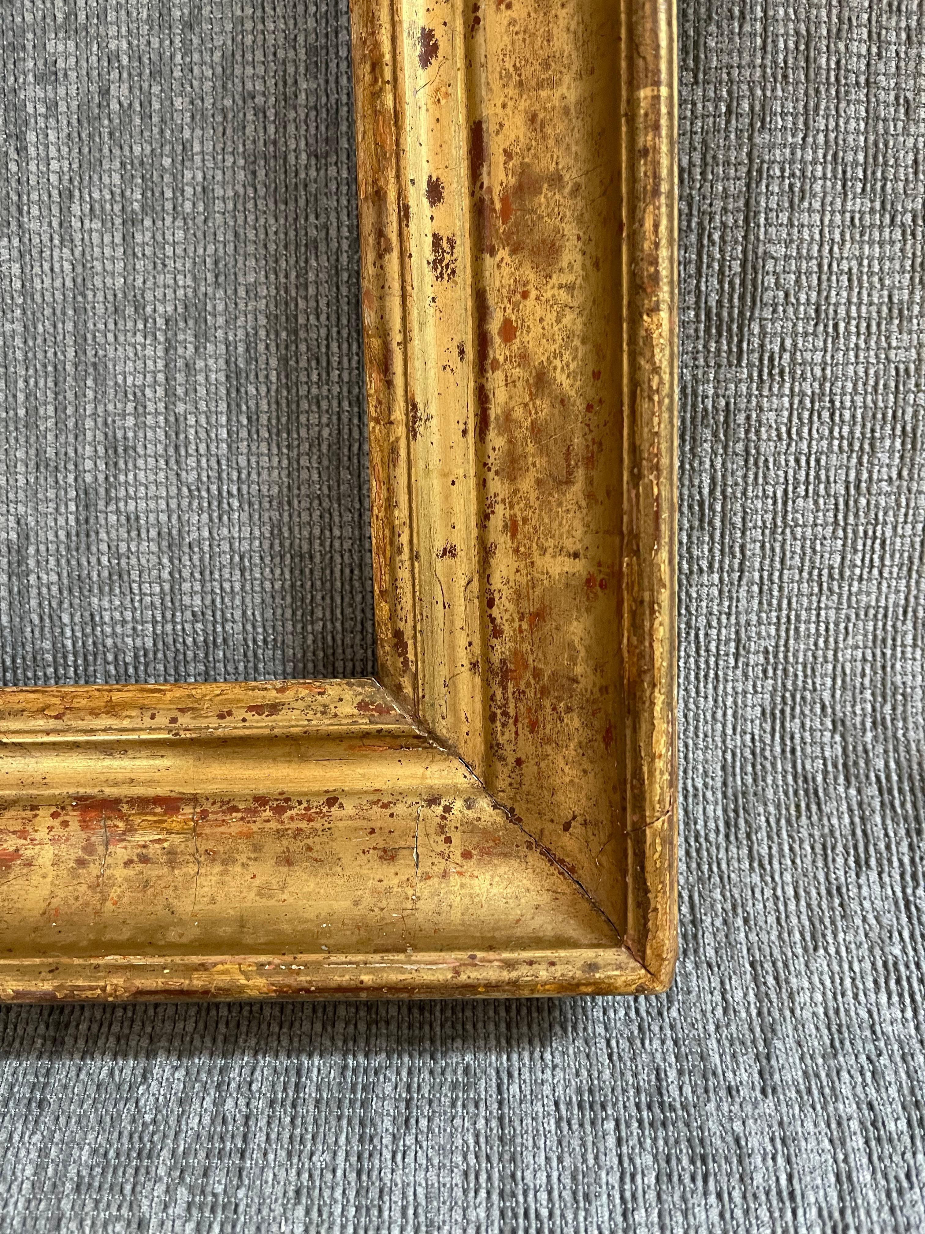 Marco de madera dorada italiana del siglo XIX Italiano en venta