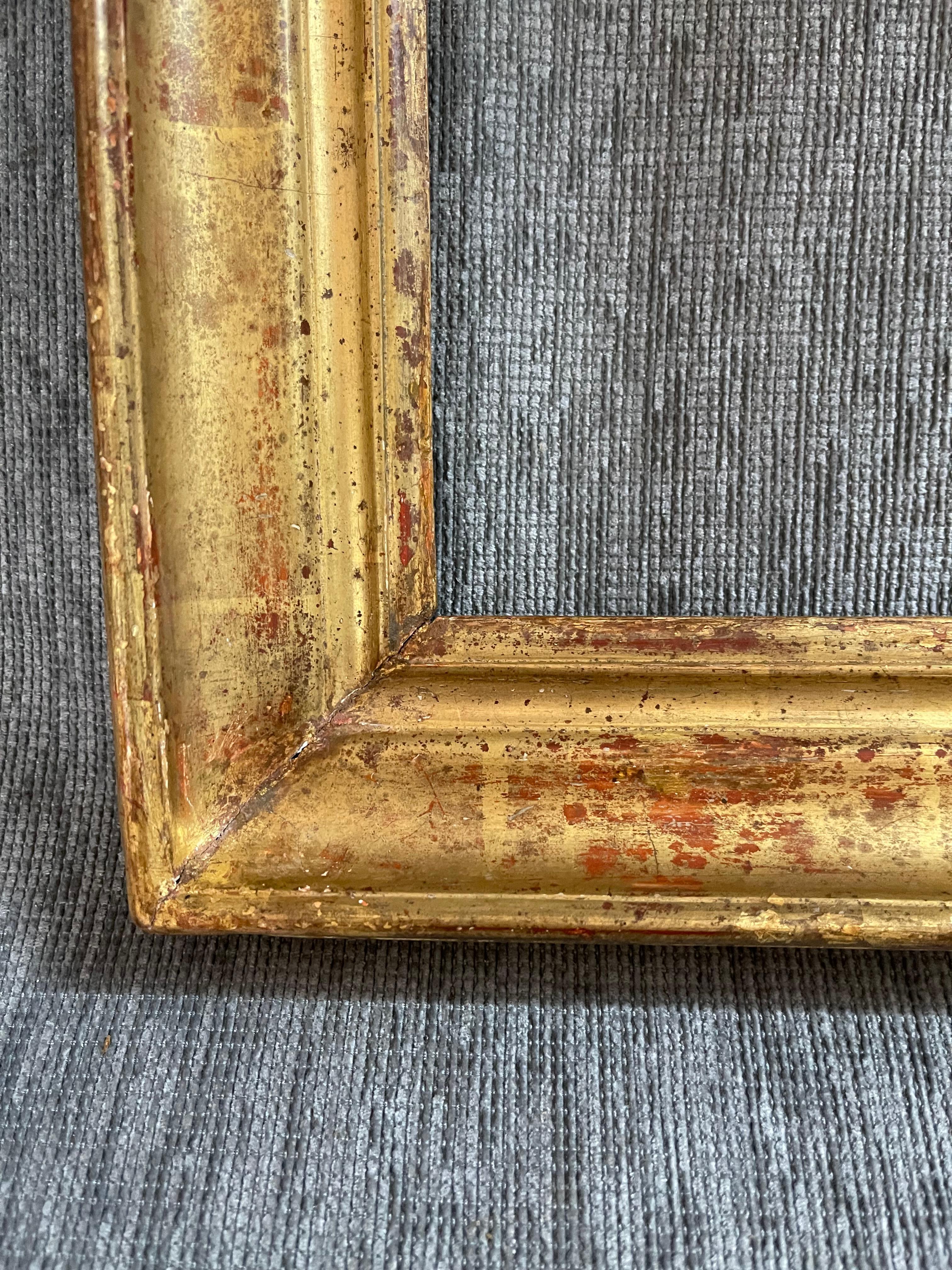 Marco de madera dorada italiana del siglo XIX en Bueno estado para la venta en Roma, IT