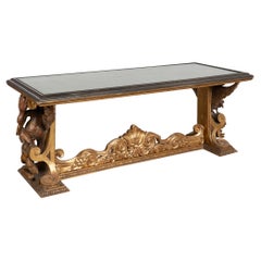 19th Century Italian Giltwood, Jasper 
Marble Console Table