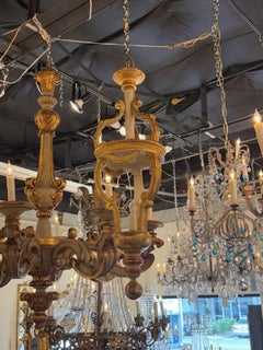 19th Century Italian Giltwood Lantern