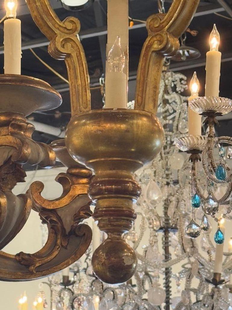 Italienische Giltwood-Laterne aus dem 19. (19. Jahrhundert) im Angebot