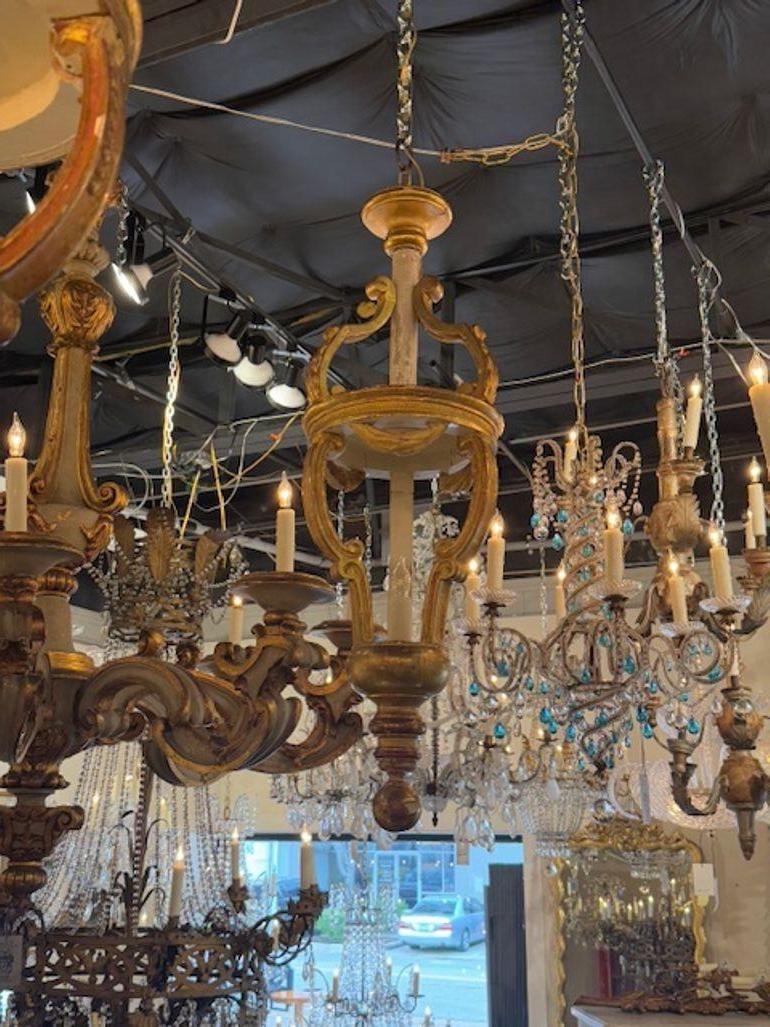 Italienische Giltwood-Laterne aus dem 19. im Angebot 1