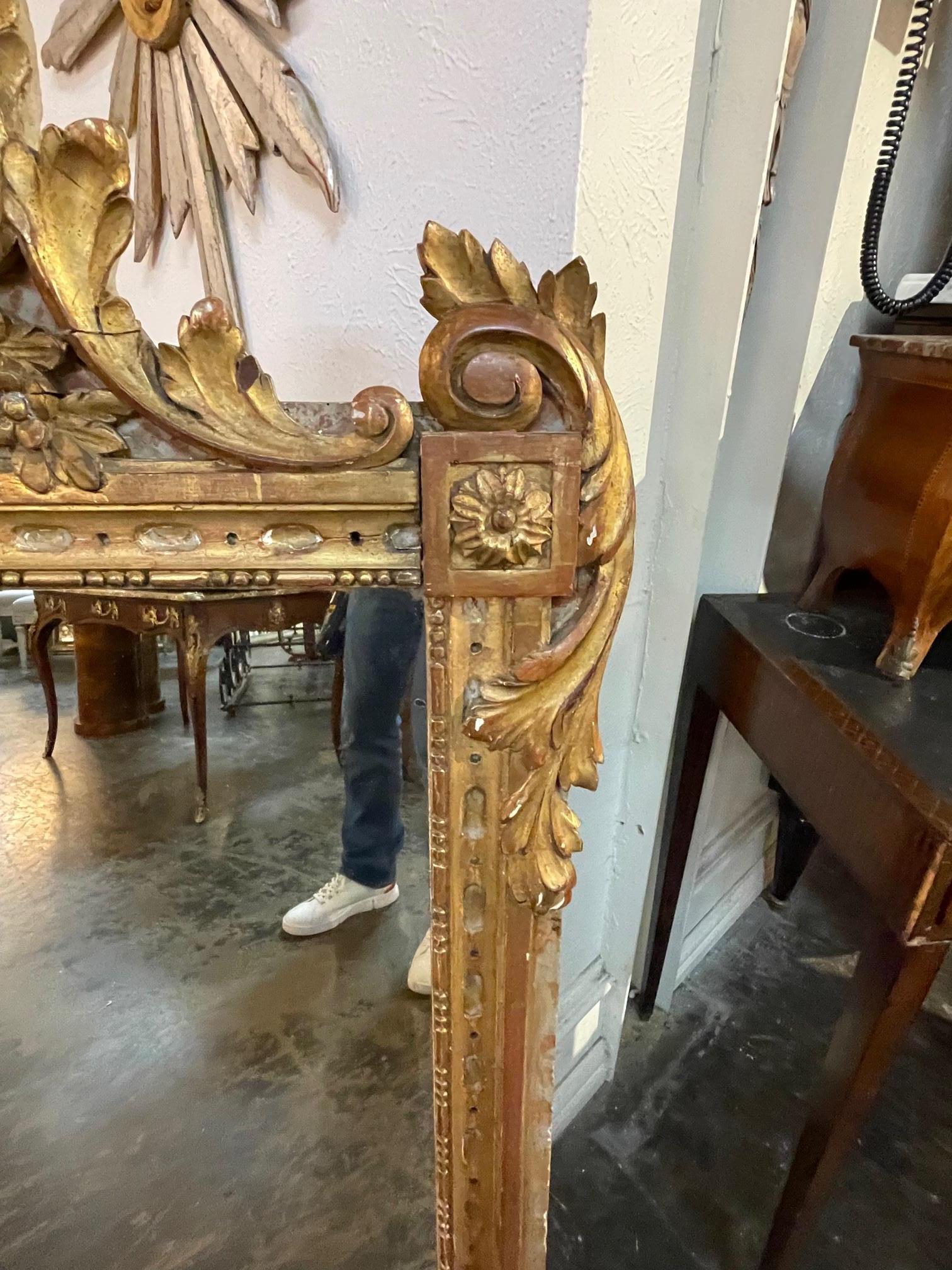19th Century Italian Giltwood Mirror For Sale 1