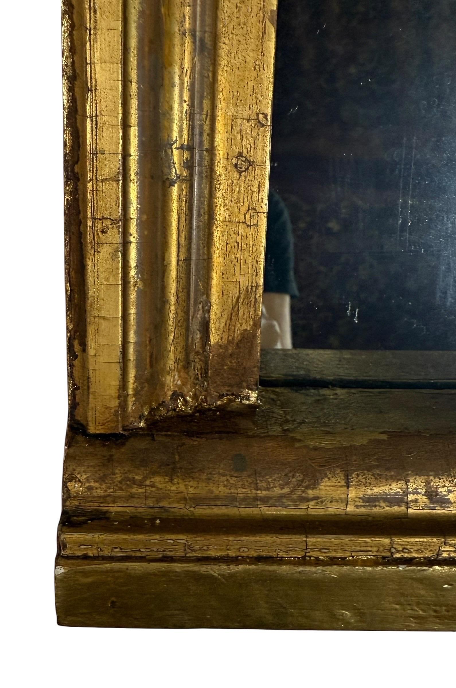 XIXe siècle Miroir italien en bois doré du 19e siècle en vente