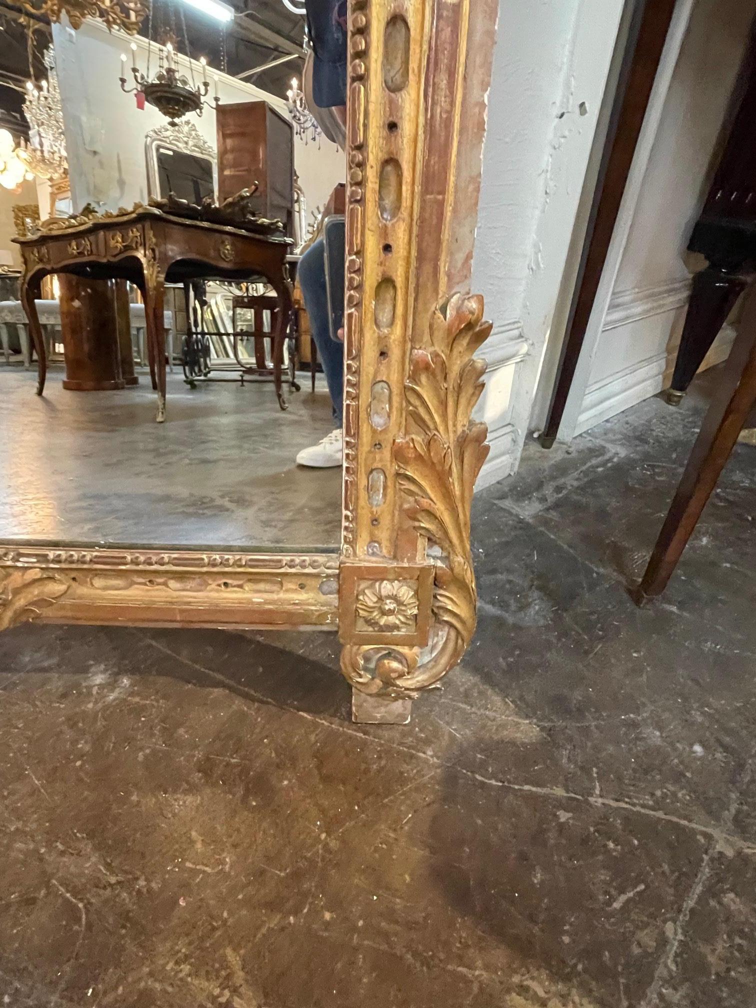 19th Century Italian Giltwood Mirror For Sale 2