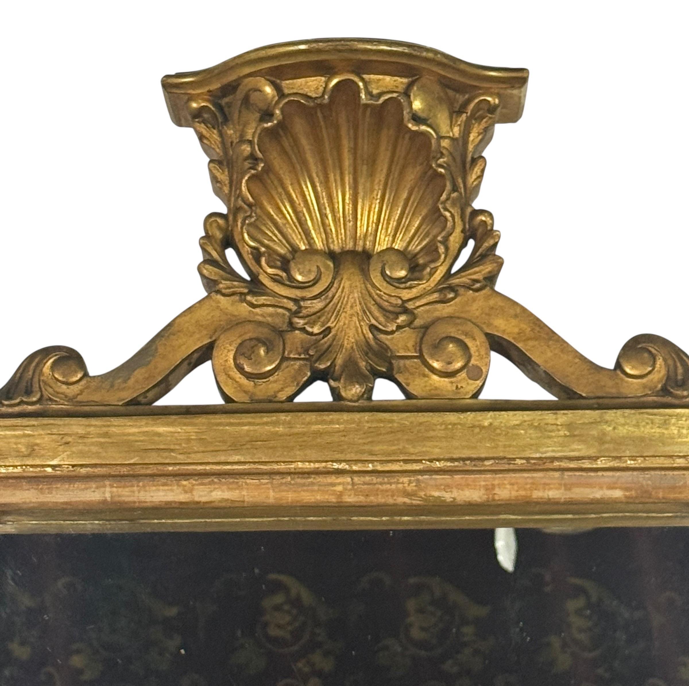 Miroir italien en bois doré du 19e siècle en vente 1