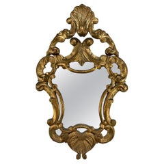 Specchio in legno dorato italiano del XIX secolo