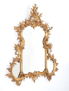 19th Century Italian Giltwood Rococo Style Mirror