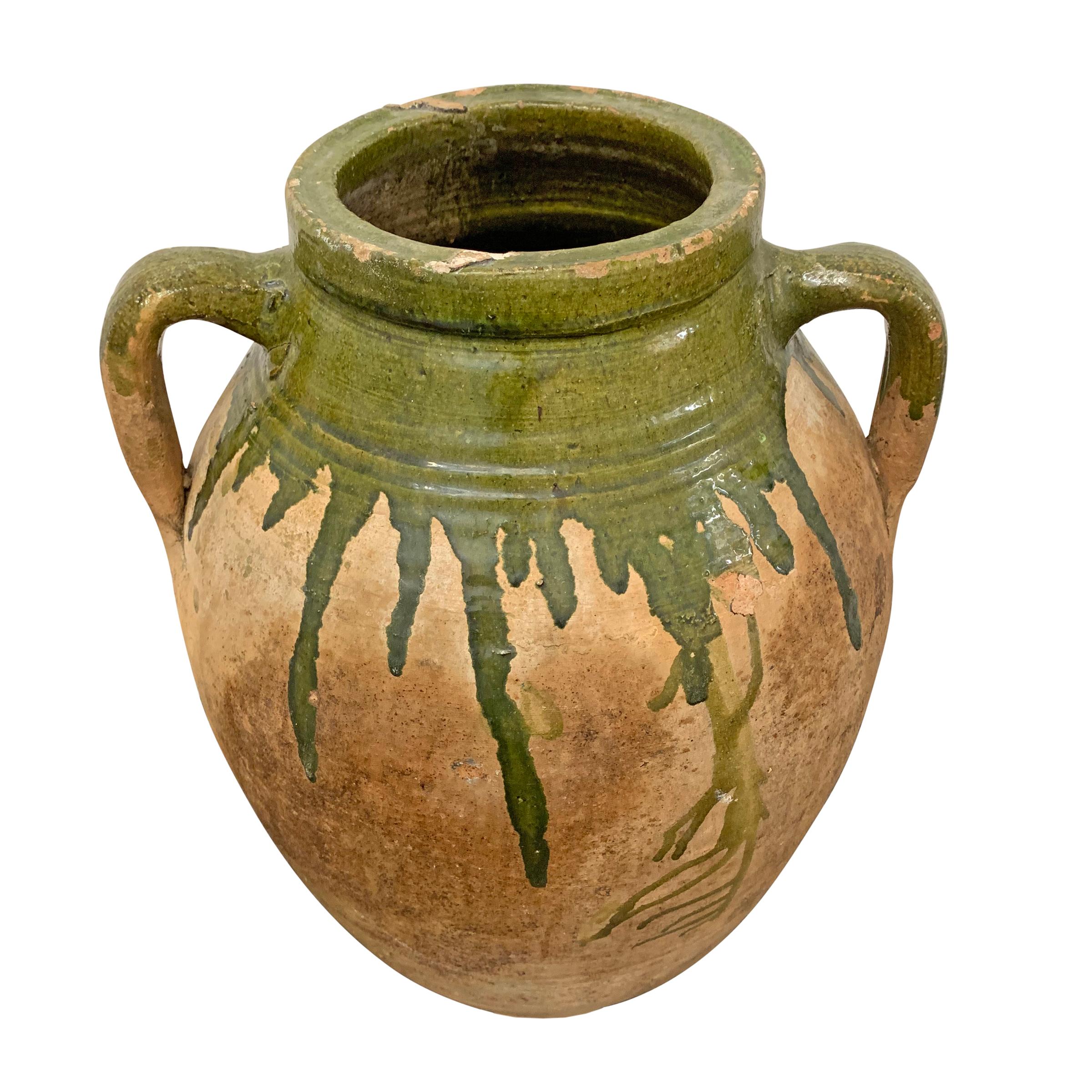 Terracotta 19th Century Italian Glazed Jar