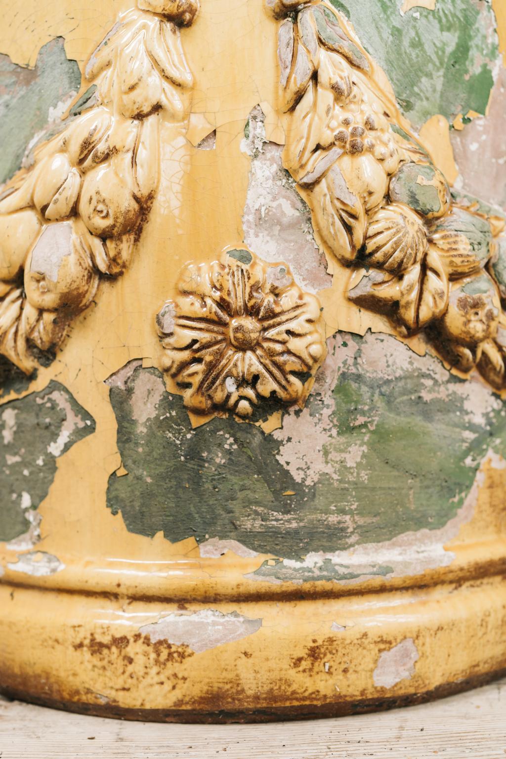 19th Century Italian Glazed Terra Cotta Planter/Jardinière 4