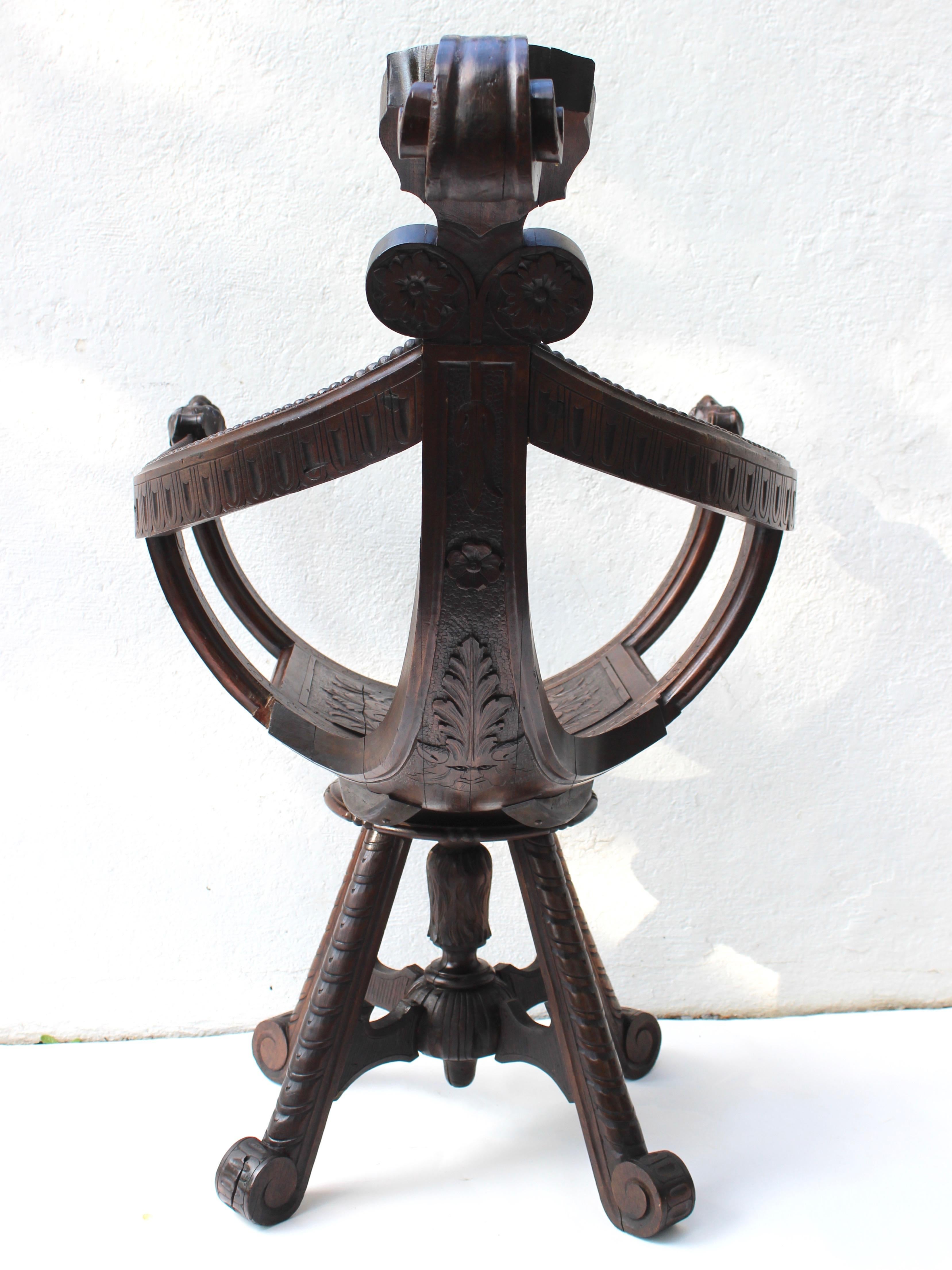 italienischer Gondelstuhl aus dem 19 (19. Jahrhundert)