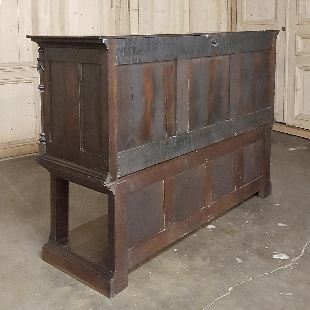 19th Century Italian Gothic Walnut Buffet with Painted Panels For Sale 8