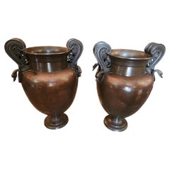 19th Century Italian Gran Tour Bronze Urns