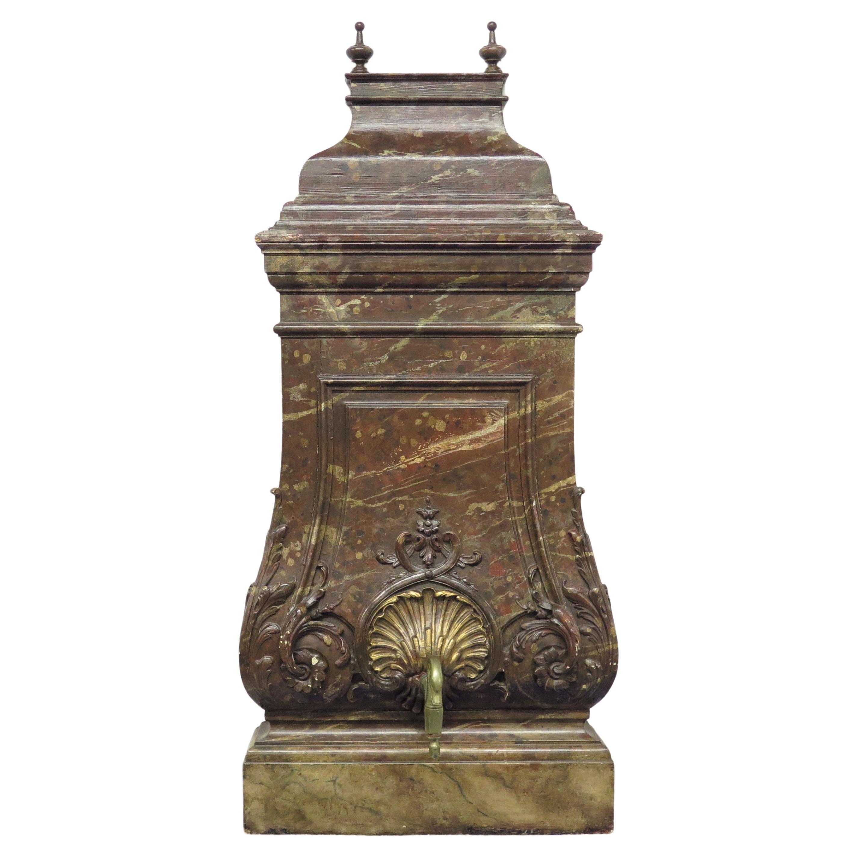 19th Century Italian Grand Scale Wall Mounted Lavabo For Sale