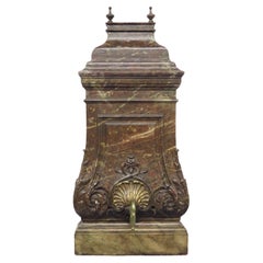 Lavabo mural italiano de gran escala del siglo XIX
