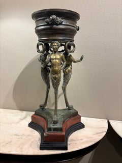 19th Century Italian Grand Tour Bronze Brazier, Ancient Pompeii Original