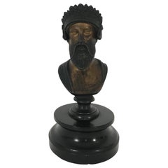 19th Century Italian Grand Tour Bronze Bust of a Roman Senator