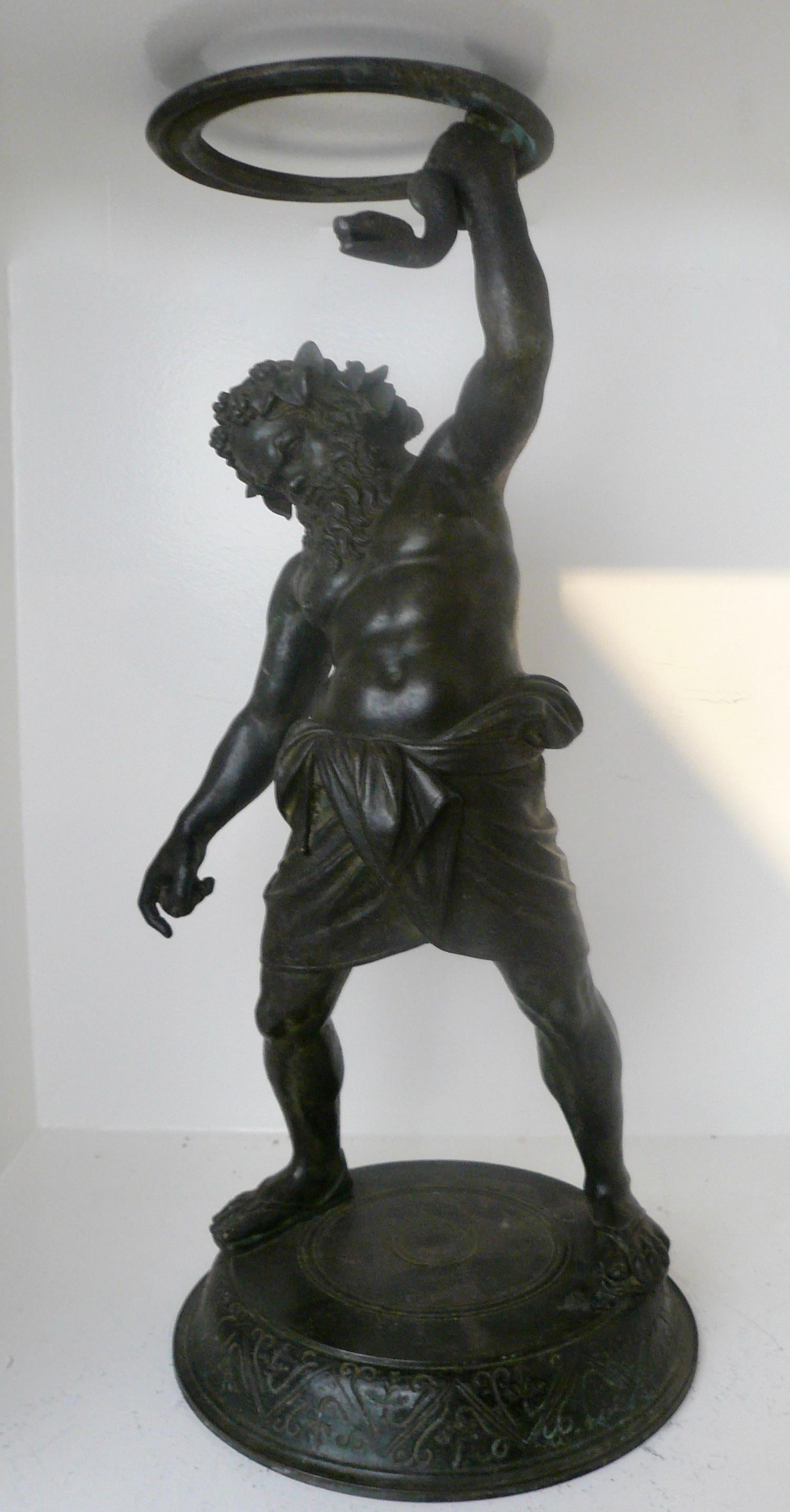 19th Century Italian Grand Tour Bronze Figure of Silenus, God of Wine For Sale 6