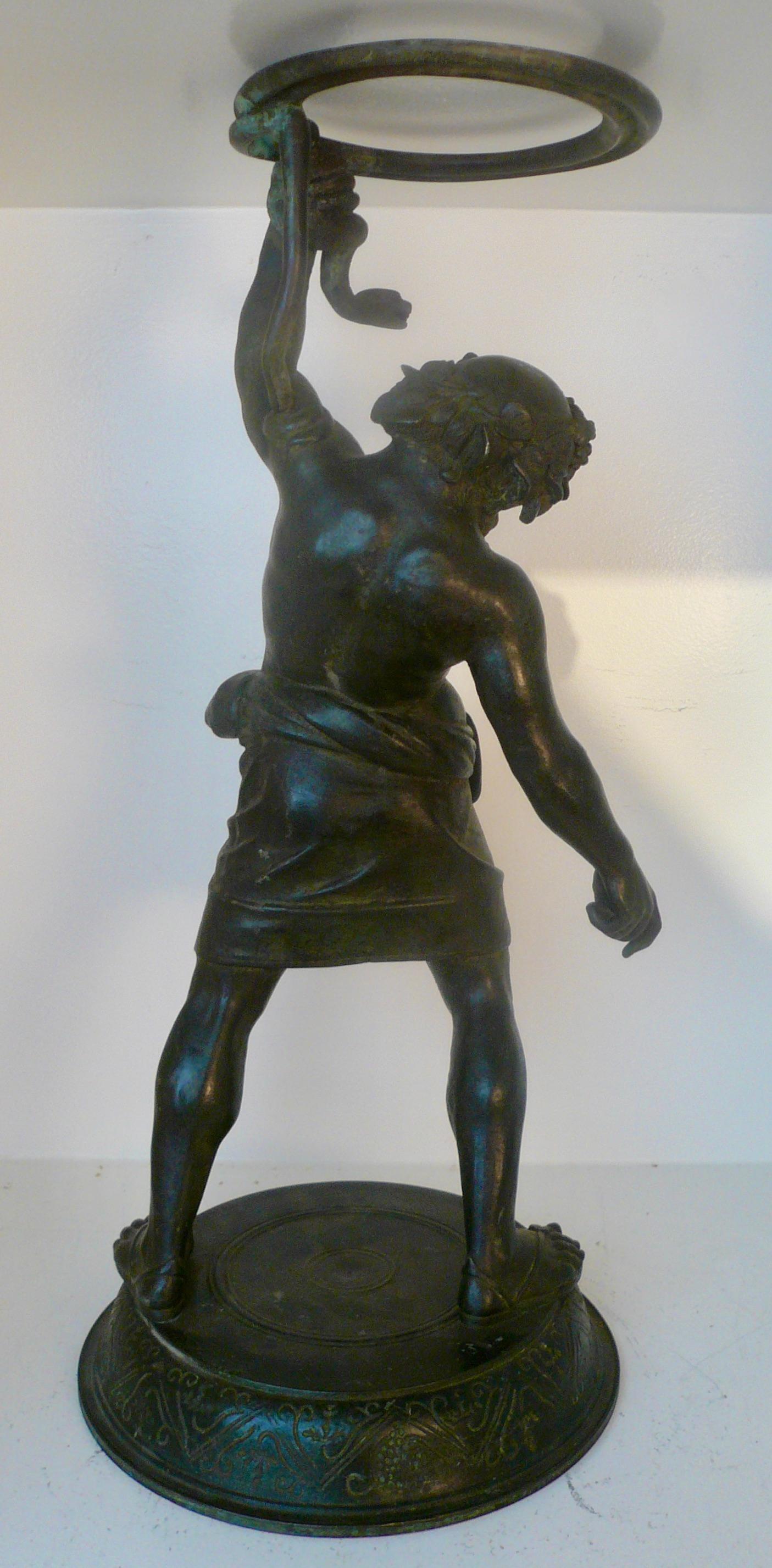 19th Century Italian Grand Tour Bronze Figure of Silenus, God of Wine In Good Condition For Sale In Pittsburgh, PA