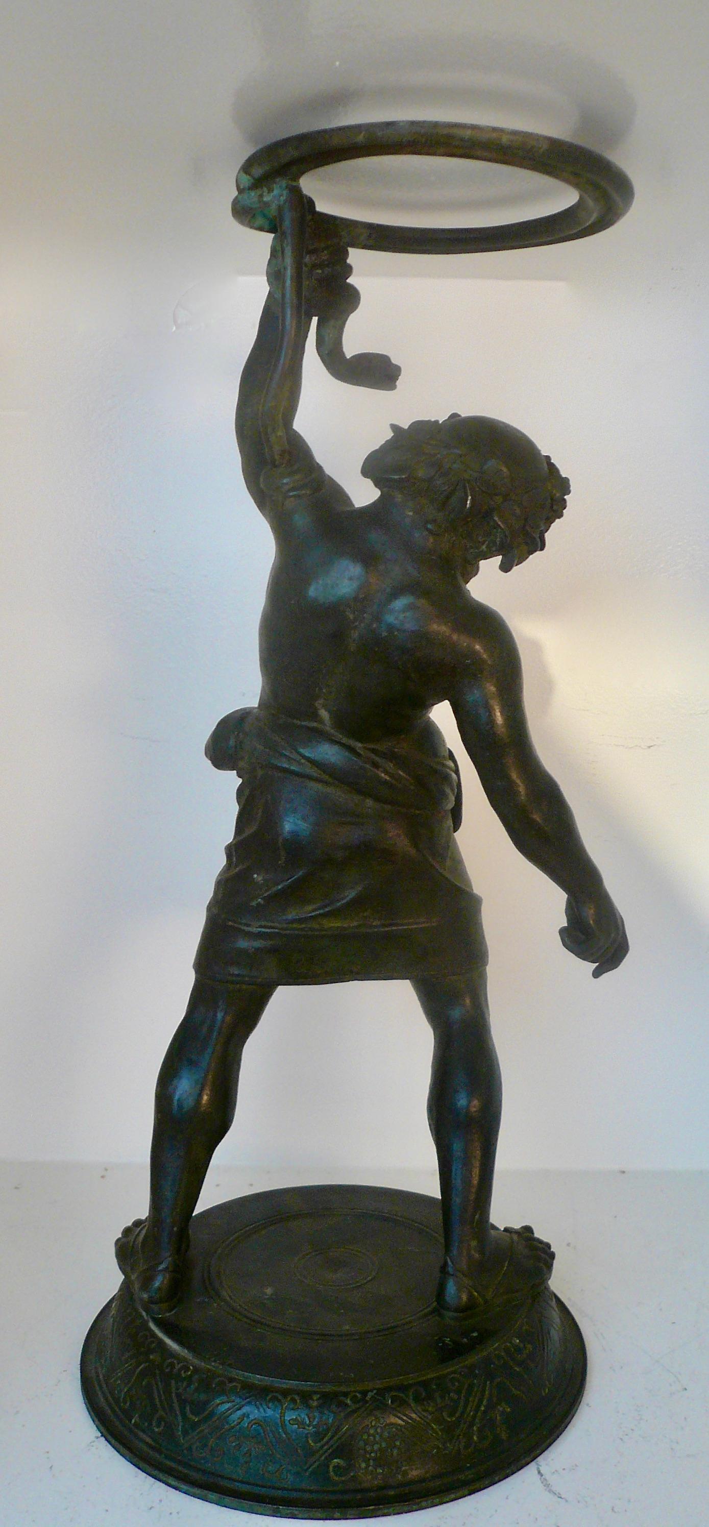 19th Century Italian Grand Tour Bronze Figure of Silenus, God of Wine For Sale 1