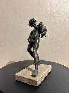 19th Century Italian Grand Tour Bronze of a Satyr Sculpture, Pompeii