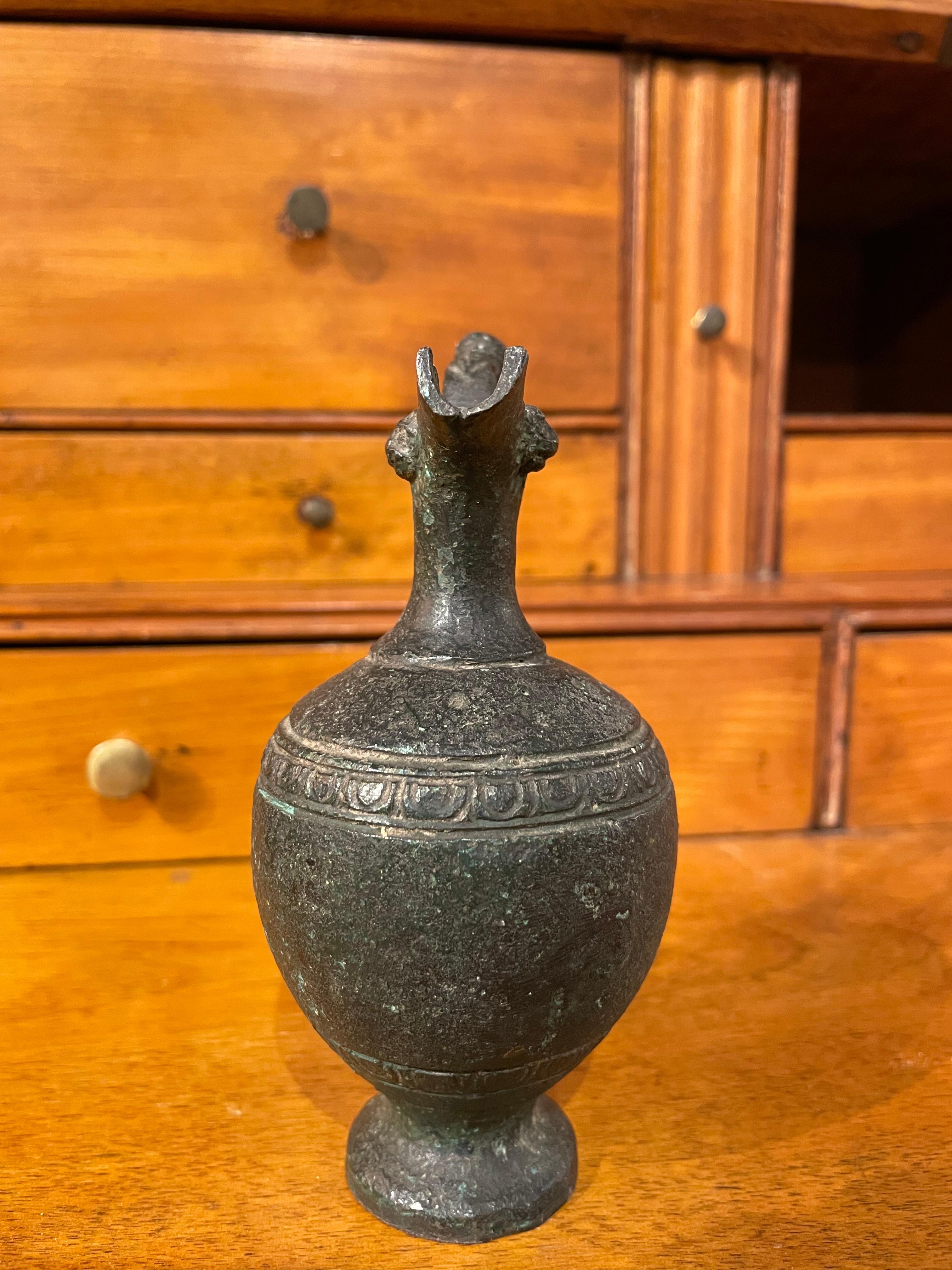 19th Century Italian Grand Tour Bronze of a Wine Vessel at 1stDibs