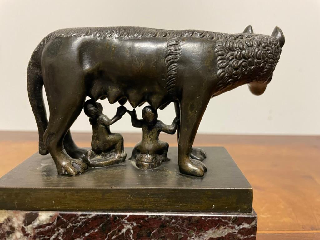 19th Century Italian Grand Tour Bronze of Romulus and Remus Founders of Rome For Sale 2