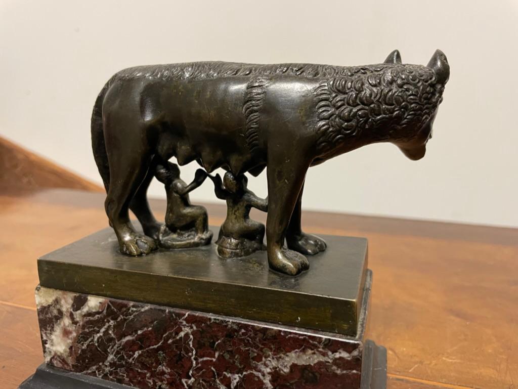 19th Century Italian Grand Tour Bronze of Romulus and Remus Founders of Rome For Sale 4