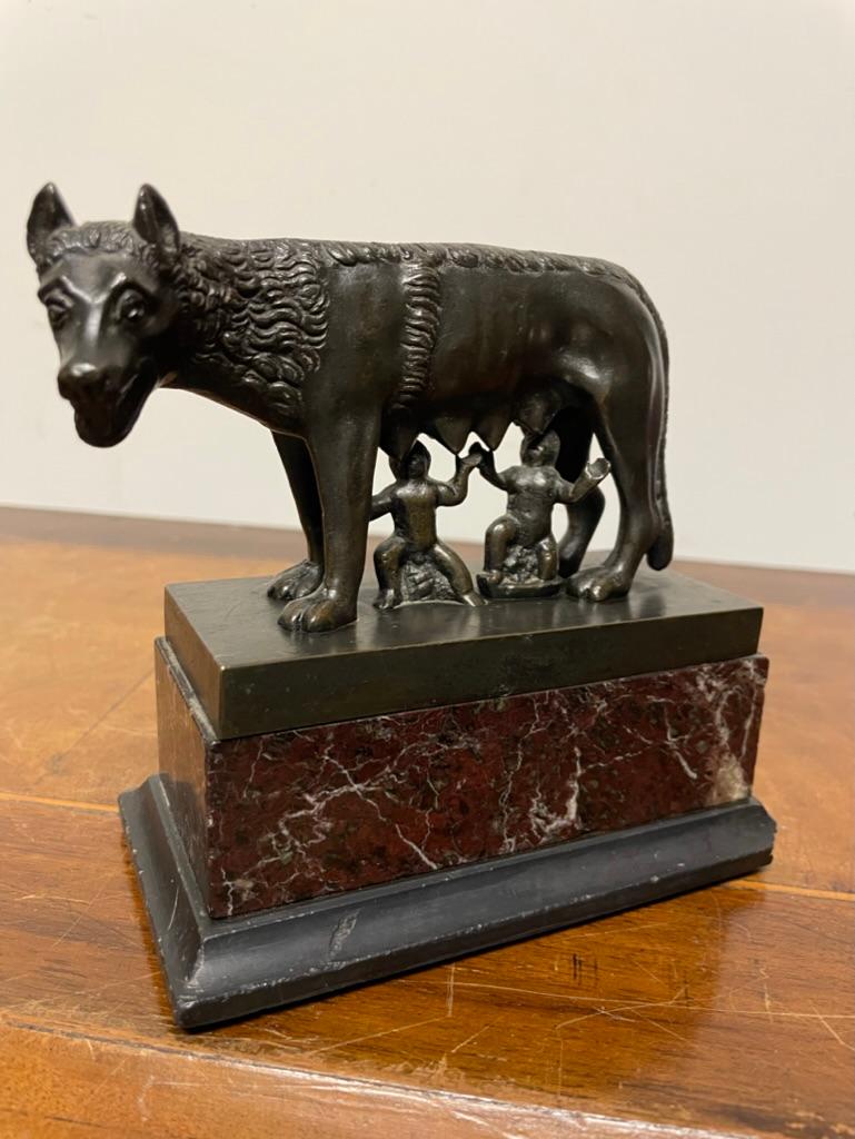 19th Century Italian Grand Tour Bronze of Romulus and Remus Founders of Rome For Sale 5